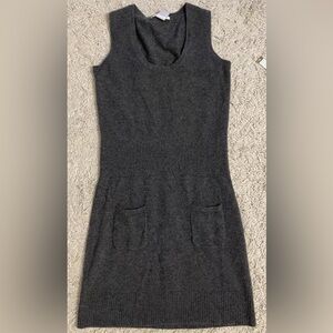 DESIGN HISTORY gray grey sleeveless cashmere above knee dress small s 4